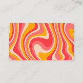 Editable Retro Groovy Hippie Modernes Brautparty Begleitkarte (Rückseite)