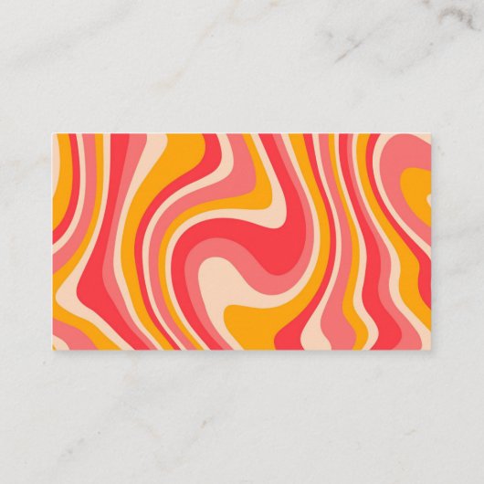 Editable Retro Groovy Hippie Modernes Brautparty Begleitkarte (Rückseite)