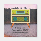 Editable Retro Radio Magnet für Branding (Vorne)