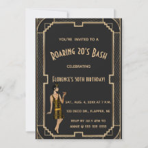 Editable Roaring 20s Birthday Bash Party