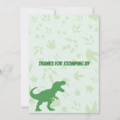 Editable Roarsome Dinosaur Birthday Einladung (Rückseite)