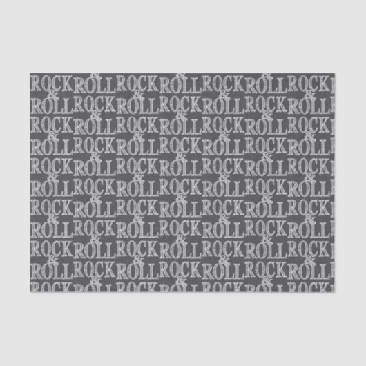 Editable Rock 'n' Roll Leather Design Seidenpapier (Vorderseite)
