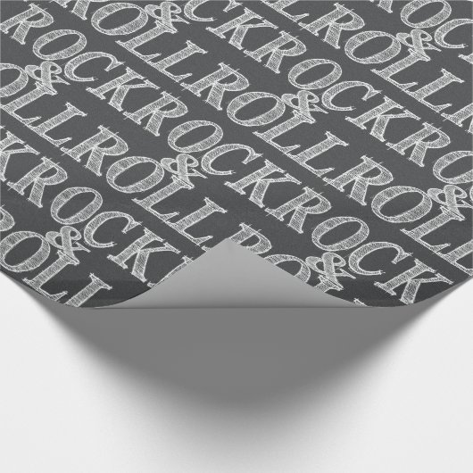 Editable Rock & Roll Leather Geschenkpapier (Ecke)