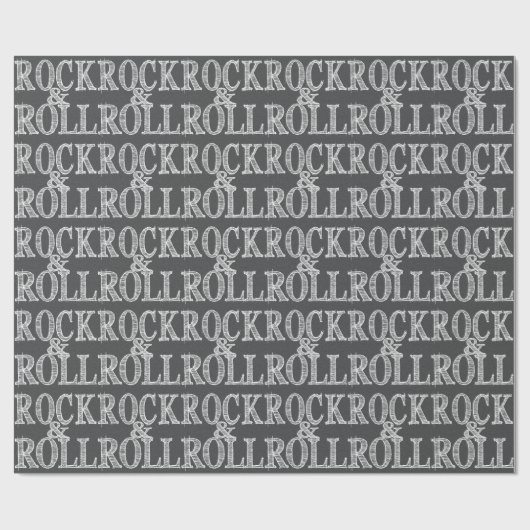 Editable Rock & Roll Leather Geschenkpapier (Flach)