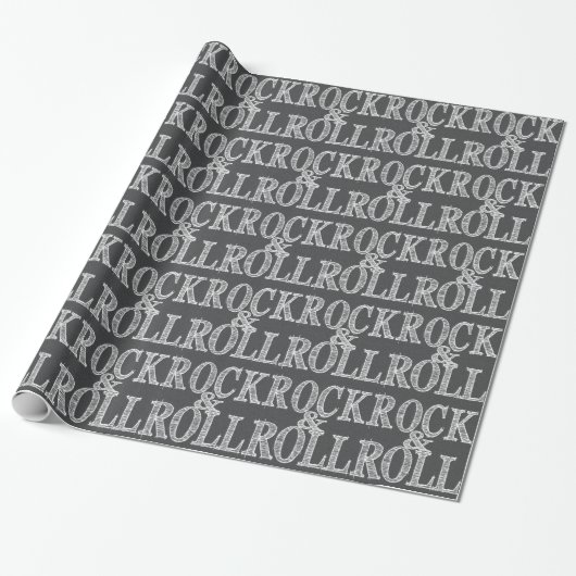 Editable Rock & Roll Leather Geschenkpapier (Ungerollt)