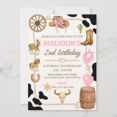 Editable Rodeo Cowgirl Einladung (Vorderseite)