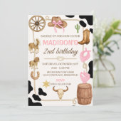 Editable Rodeo Cowgirl Einladung (Stehend Vorderseite)