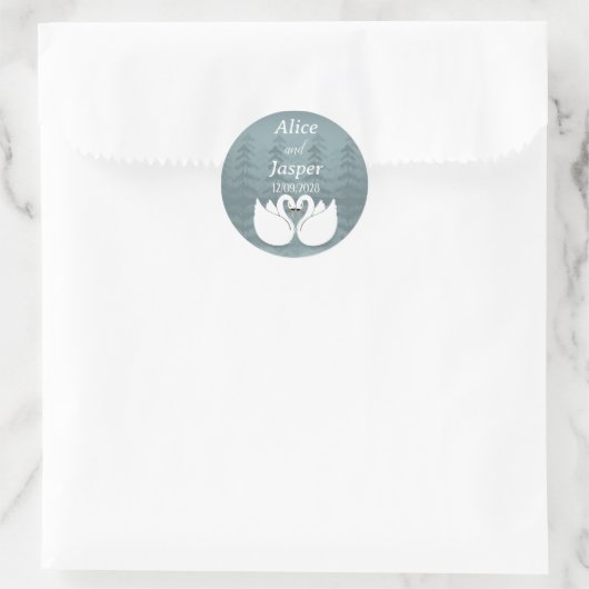 Editable Romantic and elegant wedding Sticker (Tasche)
