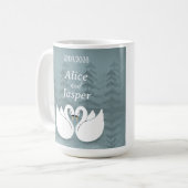 Editable Romantic and elegant wedding Sticker Kaffeetasse (Vorderseite Links)