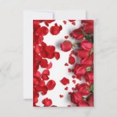 Editable Romantic Red Floral Wedding Einladung (Rückseite)