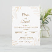 Editable Romantic Wedding Invitation  Einladung (Stehend Vorderseite)