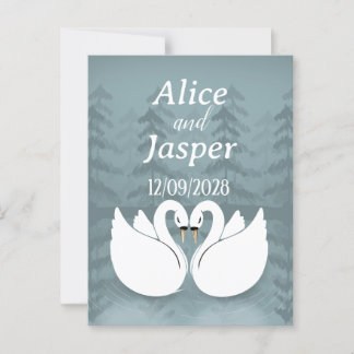 Editable Romantische und elegante Hochzeitsaufkleb Postkarte