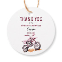Editable rosa Dirt Bike Birthday Circle