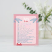 Editable, rosa rote Weihnachtstrivia, Holiday game (Stehend Vorderseite)