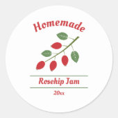 Editable Rosehip Jam Label Aufkleber (Vorderseite)