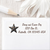 Editable Rustic Star Return Address (Insitu)