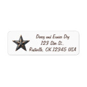 Editable Rustic Star Return Address (Vorne)