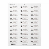 Editable Rustic Star Return Address (Vorne)