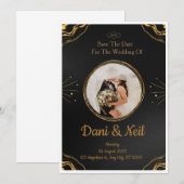 Editable Rustic Wedding Einladung Set & RSVP Bund (Vorne/Hinten)