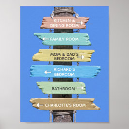 Editable Rustikale Pastel Zuhause Beach Schilder