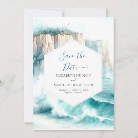 Editable Rustikale Schönheits-Hochzeit Save The Date (Vorderseite)
