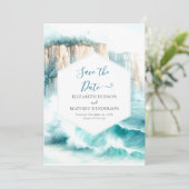 Editable Rustikale Schönheits-Hochzeit Save The Date (Stehend Vorderseite)