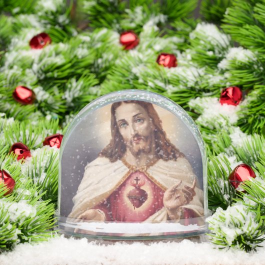 Editable Sacred Heart of Jesus and Prayer Schneekugeln (Weihnachten)