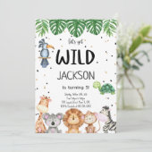 Editable Safari Einladung (Stehend Vorderseite)