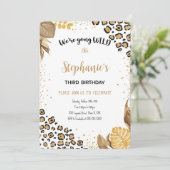 Editable Safari Geburtstagseinladung Einladung (Stehend Vorderseite)