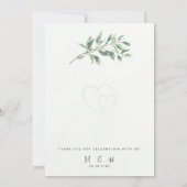 Editable Sage Green Botanical Wedding Invitation  Einladung (Rückseite)