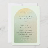 Editable Sage Green Modern Wedding Invite | Elegan Einladung (Vorderseite)