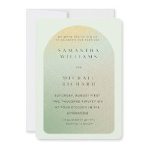 Editable Sage Green Modern Wedding Invite | Elegan