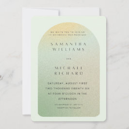 Editable Sage Green Modern Wedding Invite | Elegan Einladung