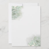 Editable Sage Green Quinceañera Einladung (Rückseite)