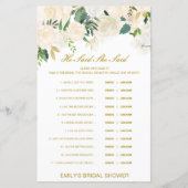 Editable sagte, sie sagte Polterabend Game (Vorderseite)