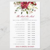 Editable sagte, sie sagte Polterabend Game (Vorderseite)