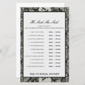 Editable sagte, sie sagte Polterabend Game (Vorne/Hinten)