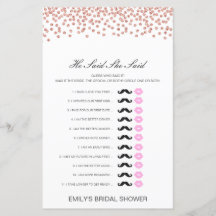 Editable sagte, sie sagte Polterabend Game