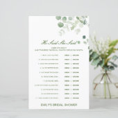 Editable sagte, sie sagte Polterabend Game (Stehend Vorderseite)