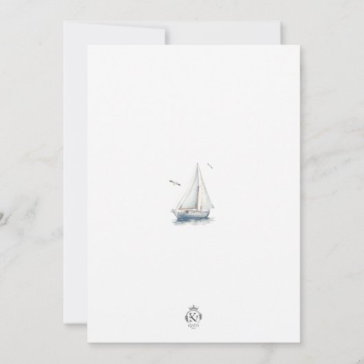 Editable Sail-Ebrate Sailboat Birthday Einladung (Rückseite)