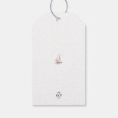 Editable Sailboat Birthday Girl Danke Tag-Pink Geschenkanhänger (Rückseite)