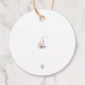 Editable Sailboat Circle Gefallen/Vielen Dank TagP Geschenkanhänger (Rückseite)