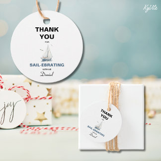 Editable Sailboat Nautical Gevor/ Vielen Dank Tag Geschenkanhänger
