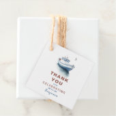 Editable Sailboat Square Gefallen/Danke Tag - Jung Geschenkanhänger (Beispiel)