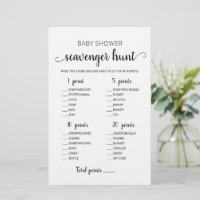 Editable Scavenger Hunt Baby Shooting Game
