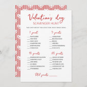 Editable Scavenger Hunt Valentine's Day Game Card Einladung (Vorne/Hinten)