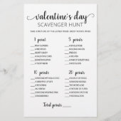 Editable Scavenger Hunt Valentine's Day Spiel (Vorderseite)