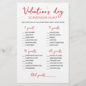 Editable Scavenger Hunt Valentine's Day Spiel (Vorderseite)