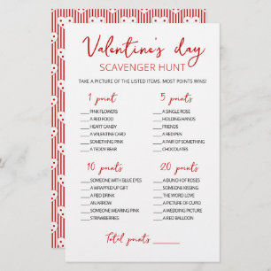 Editable Scavenger Hunt Valentine's Day Spiel