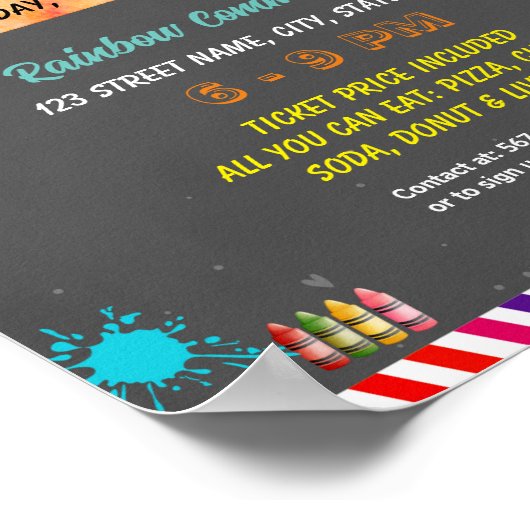 Editable School Open House Flyer Poster (Ecke)